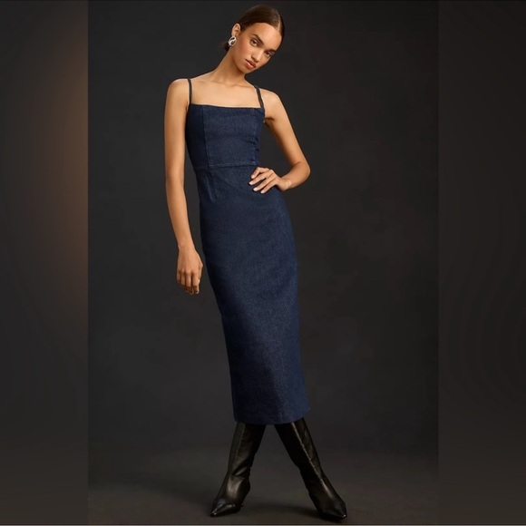 Reformation Delphinia Denim Dress Size 8 - Picture 16 of 16